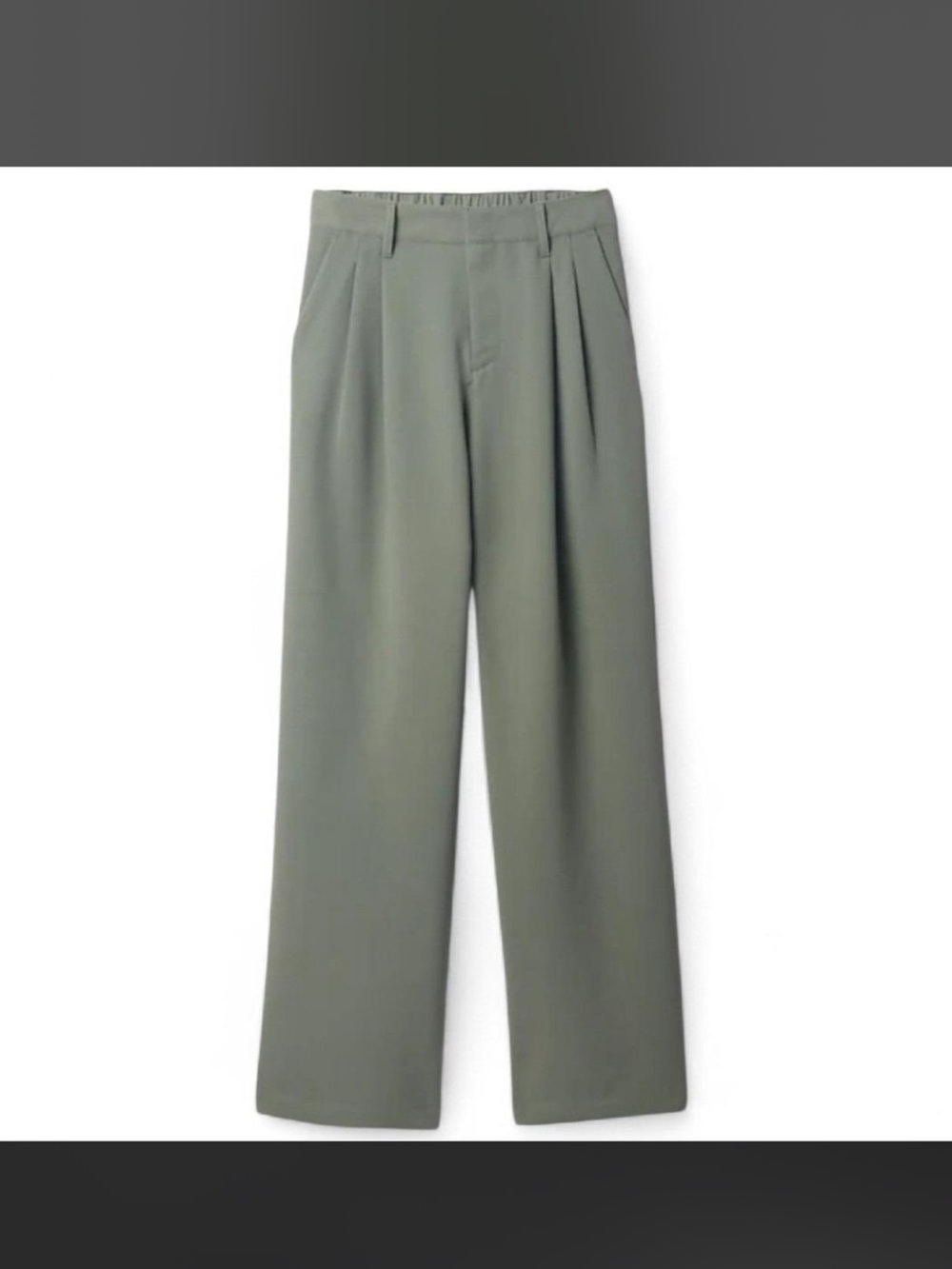 Gap Crepe Wide Leg Easy Trouser Green 6P